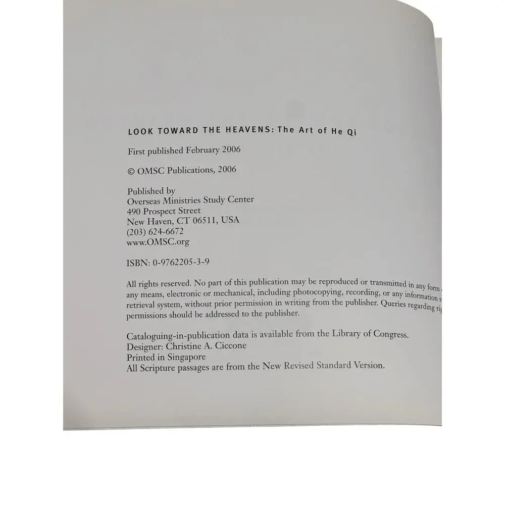 Look Toward the Heavens The Art of He Qi Softcover Book Christian SIGNED